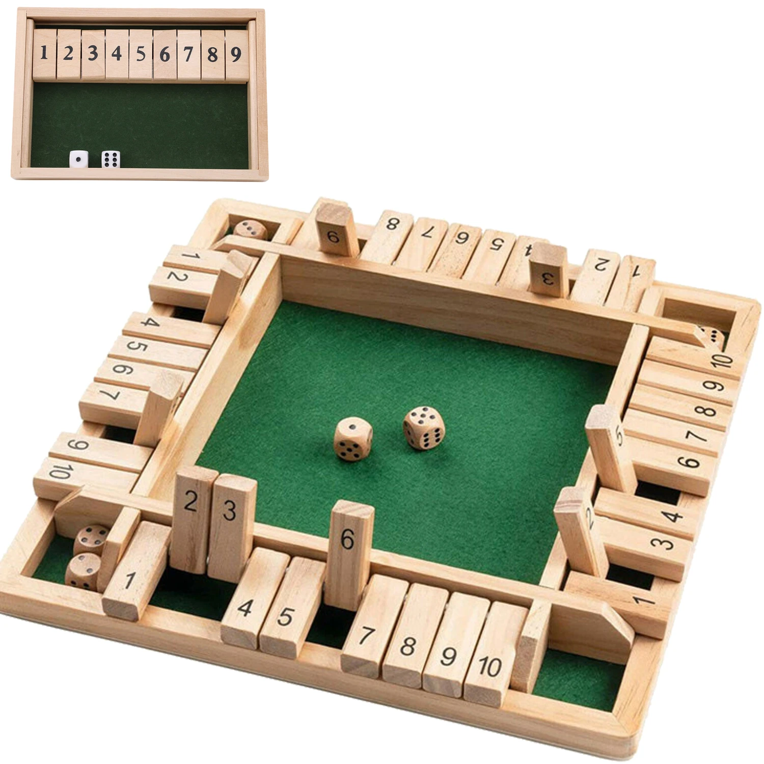 Board Game Organization - 2-4 لاعب خشبي الرياضيات اللوحات و