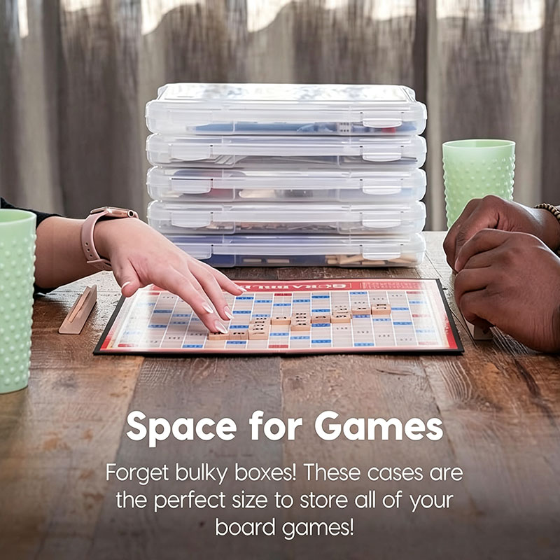 علبتان شفافتان نحيفتان لتخزين  - مراجعة Board Game Organization وسعره