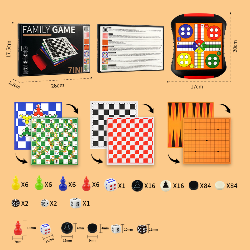 مجموعات ألعاب الطاولة 3 في 1/5 - مراجعة Board Game Organization وسعره